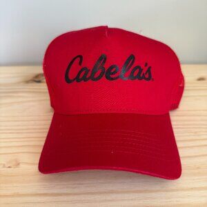 Cabelas one size red snapback hat